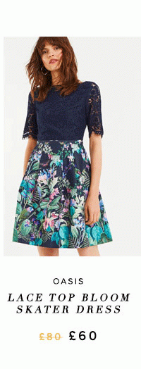 oasis lace top bloom skater dress