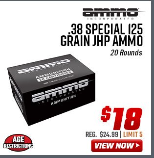 Ammo, Inc. .38 Special 125 Grain JHP Ammo