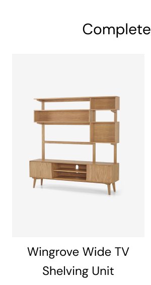 Wingrove wide TV shelving unit