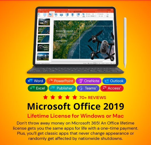 Microsoft Office 2019 for Windows or Mac | Lifetime License