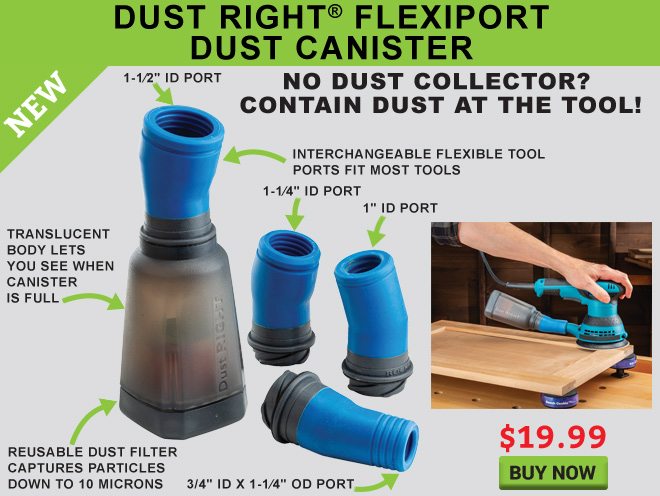 New! Dust Right Flexiport Dust Canister, $19.99! Buy Now!