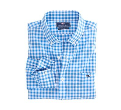 Sea Park Gingham Slim Tucker Shirt
