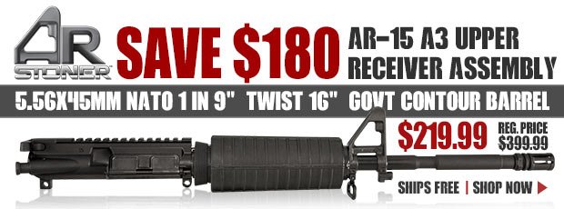 Save $180 on AR-STONER A3 Upper Receiver Assembly 5.56x45mm NATO 16" Barrel | Ships Free