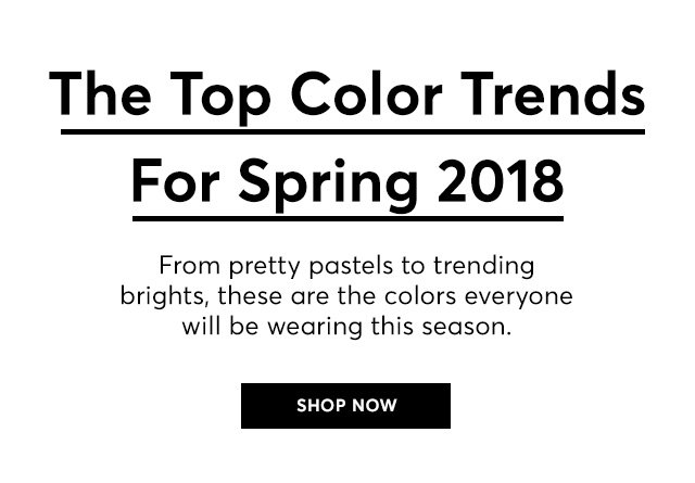 The Top Color Trends For Spring 2018