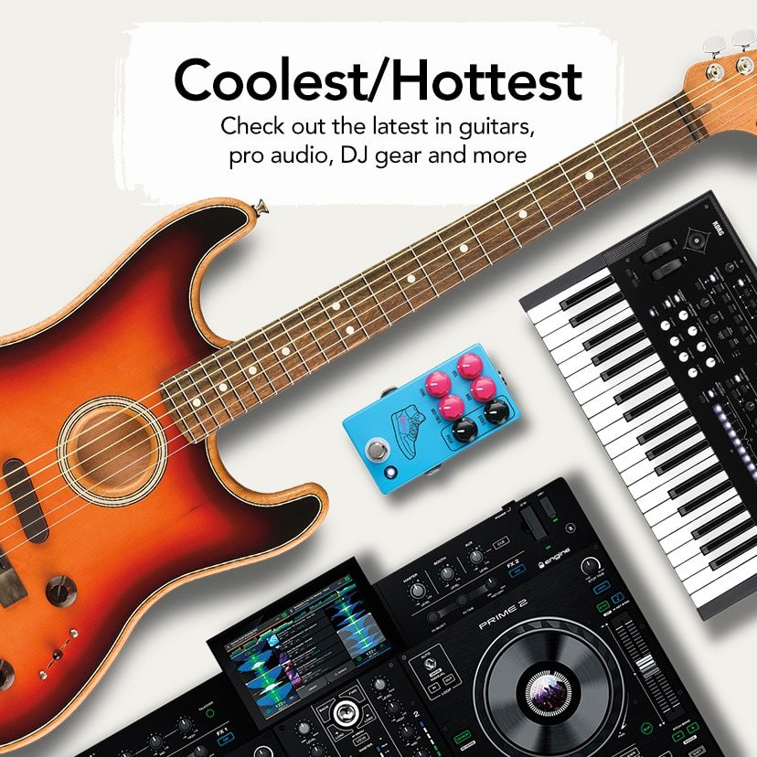 Coolest/Hottest. Check out the latest in guitars, pro audio, DJ gear and more. Shop Now or Call 877-560-3807.