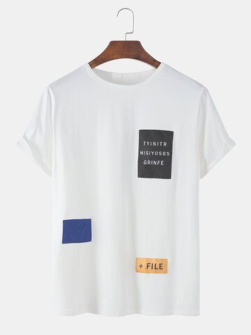 Cotton Simple Label T-shirt