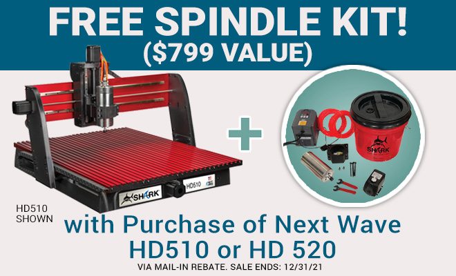 Free Spindle Kit with Purchase of Next Wave HD510 or HD520. 