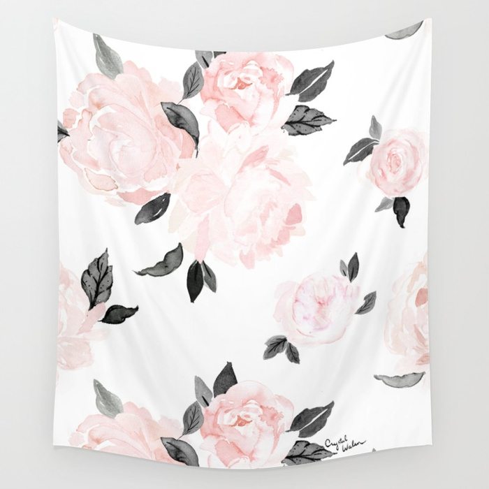  Vintage Blush Floral - BW by CRYSTAL WALEN