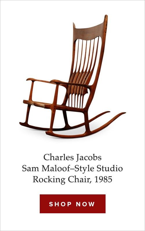 Charles Jacobs Sam Maloof–Style Studio Rocking Chair, 1985
