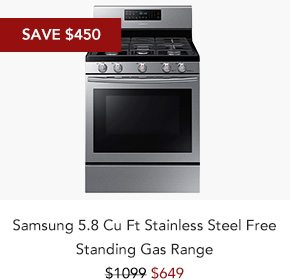 Shop Samsung 5.8 Cu Ft Stainless Steel Free Standing Gas Range