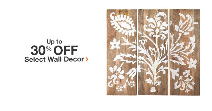 Up to 30% off Select Wall Decor