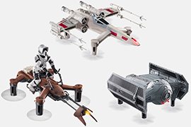 Propel Star Wars Quadcopter Drones (74-Z Speeder Bike, Tie Advanced X1 or T-65 X-Wing Star Fighter)
