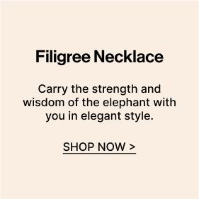 Filigree Elephant Adjustable Necklace | Shop Now