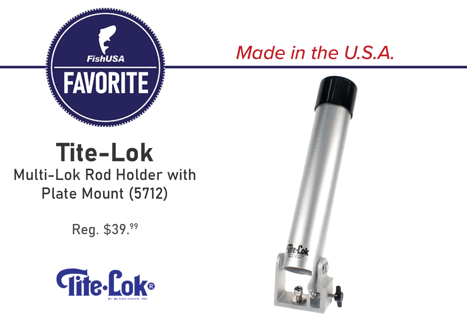 Tite-Lok Multi-Lok Rod Holder with Plate Mount (5712)