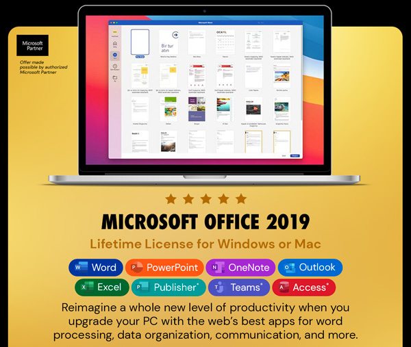 Microsoft Office 2019 for Windows or Mac | Lifetime License