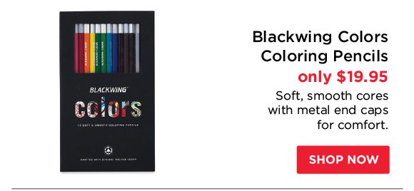 Blackwing Colors Coloring Pencils - only $19.95 - Soft, smooth cores with metal end caps for comfort.
