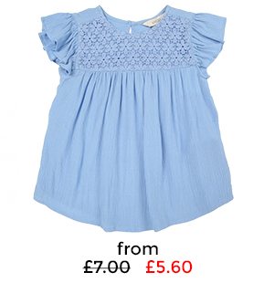 Blue Frilly Top