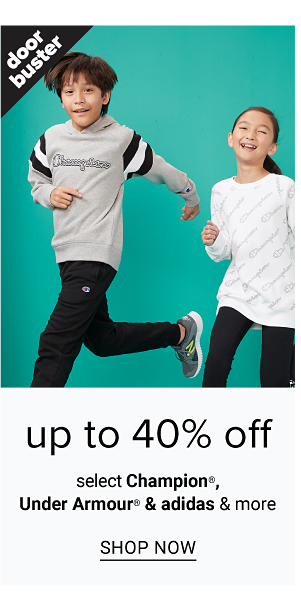 up to 40% off select champion, Under armour, adidas - Shop Now