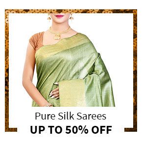 Pure Silk Sarees Up to 50%. Shop!