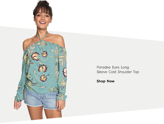 Product 1 - Paradise Eyes Long Sleeve Cold Shoulder Top