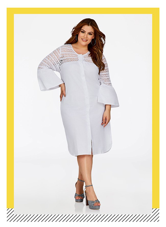 ashley stewart white dress