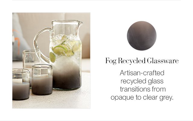 Fog Recycled Glassware