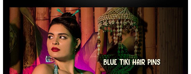 Blue Tiki Hair Pins