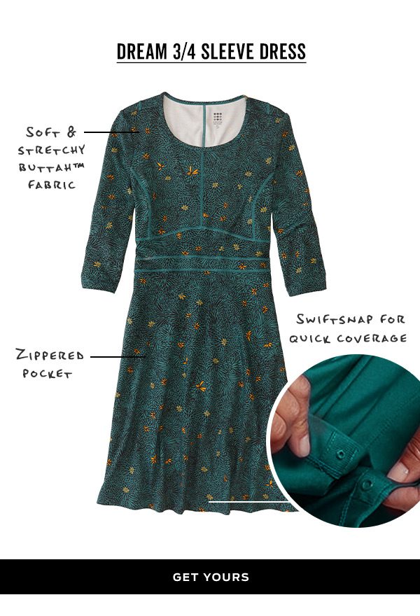 Shop the Dream 3/4 Sleeve Dress >
