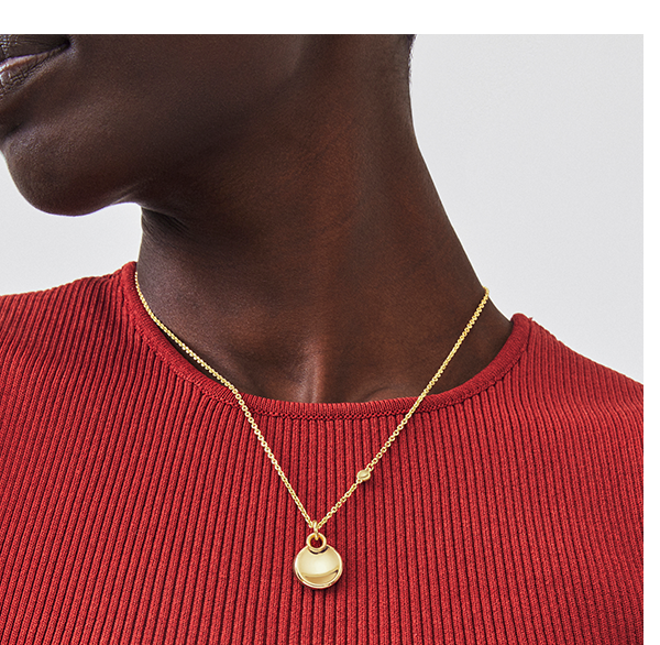 Gold Plated Disc Necklace