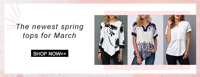 The newest spring tops for March