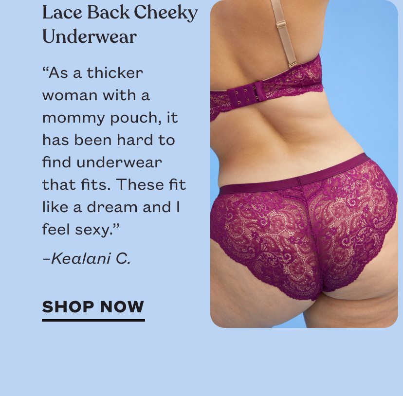 Lace Back Cheeky Underwear