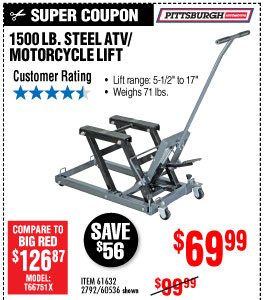 View 1500 lbs. Capacity ATV/Motorcycle Lift