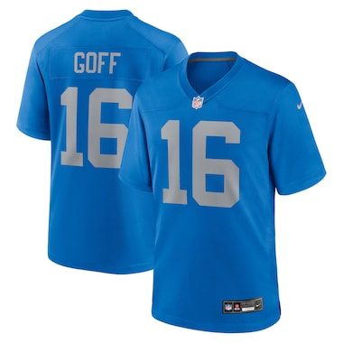 Men's Nike Jared Goff Blue Detroit Lions Alternate Game Jersey