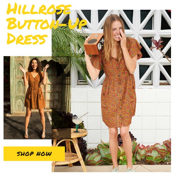 Shop Hillrose Button-Up Dress