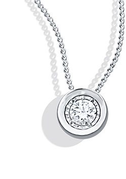 10K White Gold Diamond Necklace