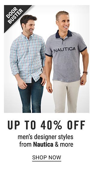 Doorbuster - Up to 40% off men's designer styles from Nautica & more. Shop Now.