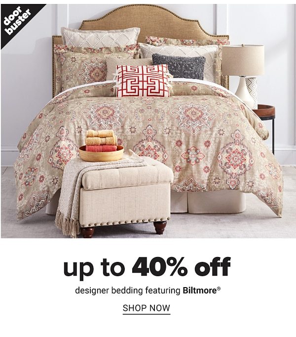 Up to 40% off Designer Bedding feat. Biltmore - Shop Now