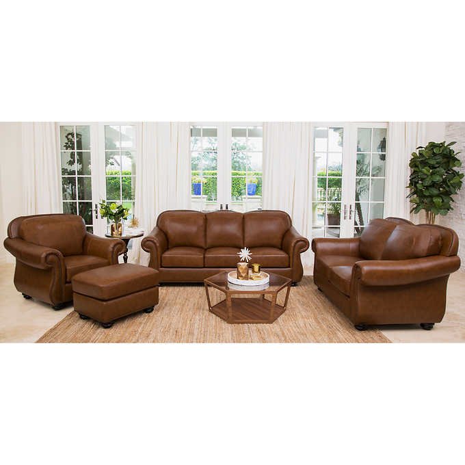 Clarke 4-Piece Top Grain Leather Set