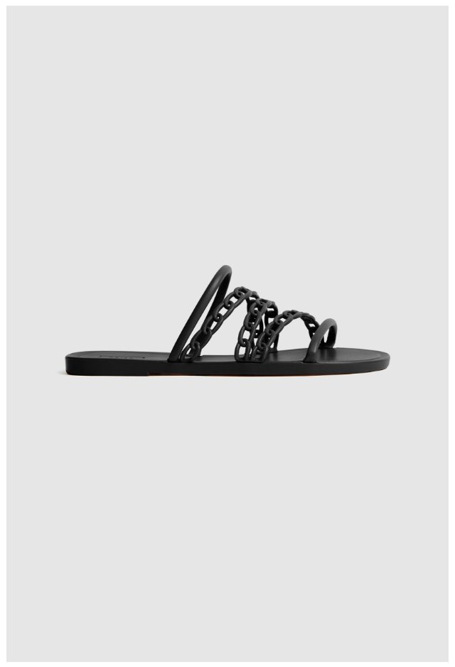 Magda Black Chain Detail Jelly Sandals
