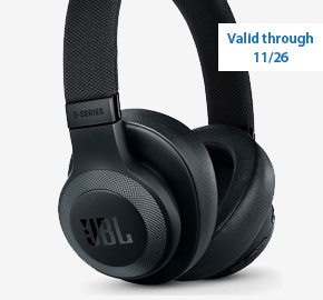 JBL E65BTNC Black Wireless Over-Ear NC Headphones