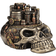 Steampunk Skull Industrial Pen Holder