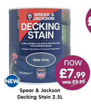 Spear & Jackson Decking Stain 2.5L - Slate Grey