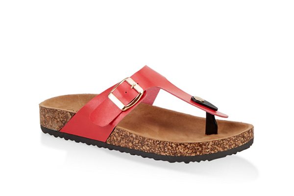 Thong Footbed Slide Sandals