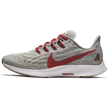 Nike Alabama Crimson Tide Women's Gray/Crimson Air Zoom Pegasus 36 Running Shoes