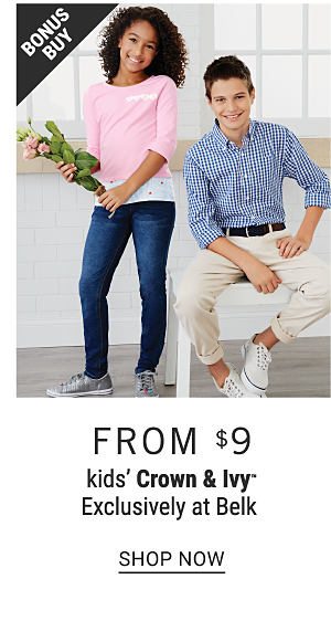 Bonus Buy - Kids' Crown & Ivy™ from $9 - Exclusively at Belk. Shop Now.