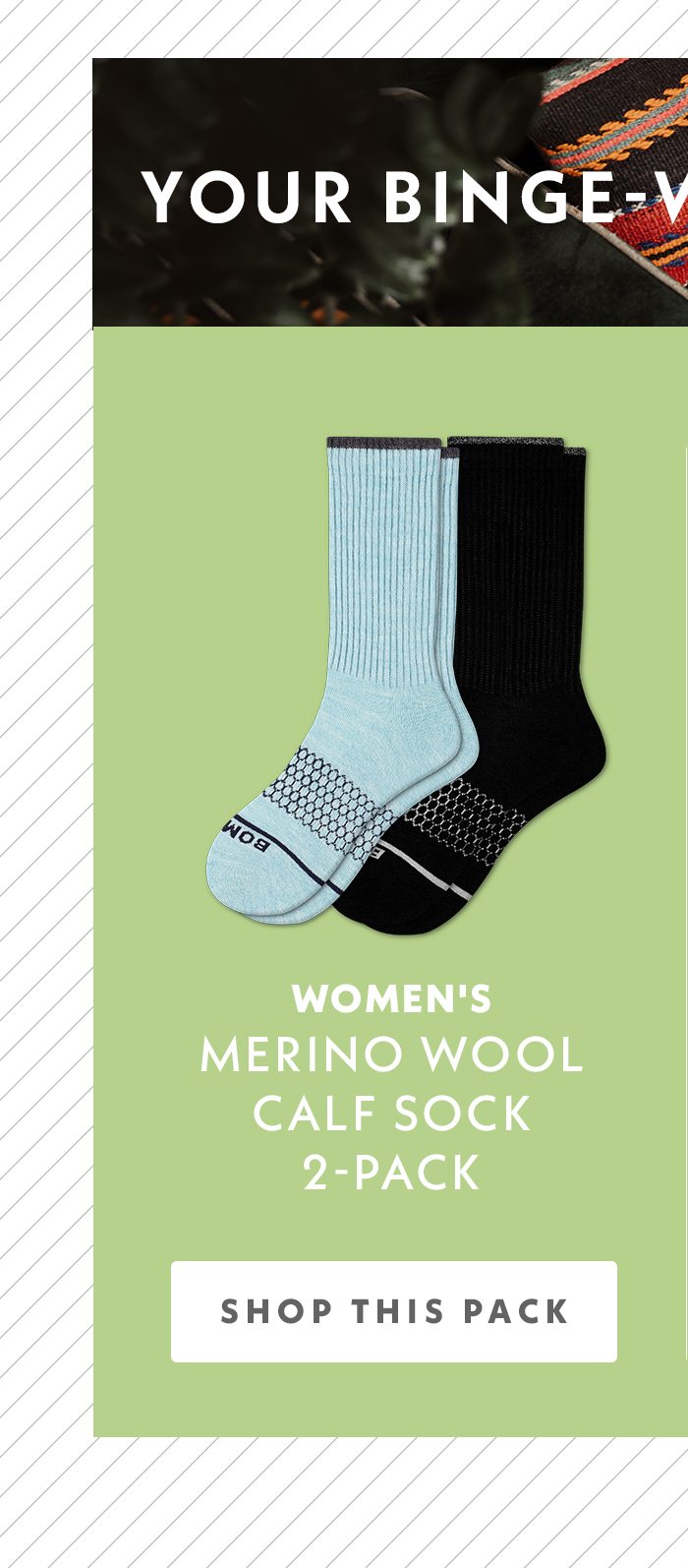The Couch Queen | Women's Merino Wool Calf Sock 2-Pack | Shop This Pack