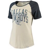 Women's Fanatics Branded Cream Dallas Cowboys True Classics Short Sleeve T-Shirt
