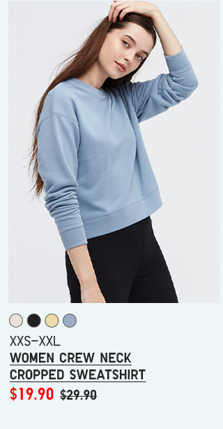 PDP2 - WOMEN CREW NECK CROPPED SWEATSHIRT