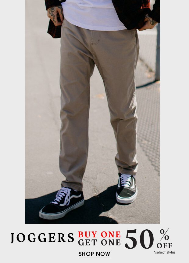 Shop Men's Joggers - Buy One Get One 50% Off