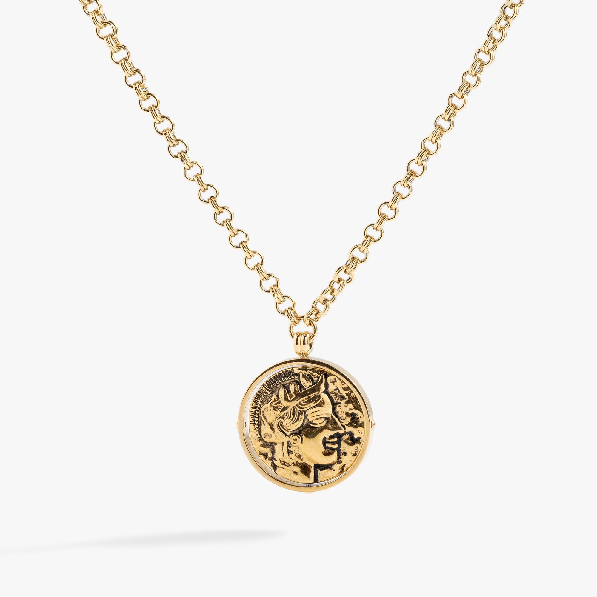 Image of Coin Spinner Pendant Necklace